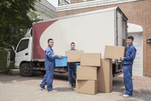 House removals team preparing a local move in South Ruislip