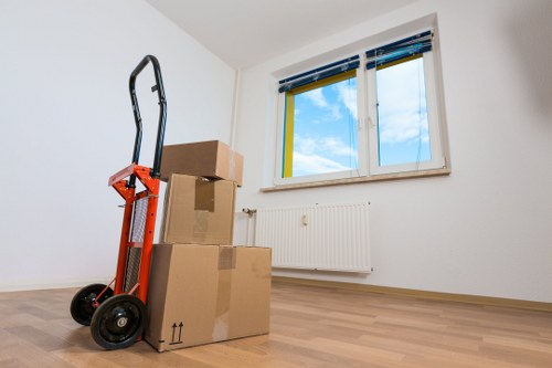 Careful handling of household items during a flat move in South Ruislip