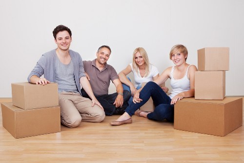 Preparing belongings for a moving truck service in South Ruislip