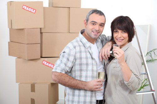 Removal van loaded for a home or office move in South Ruislip